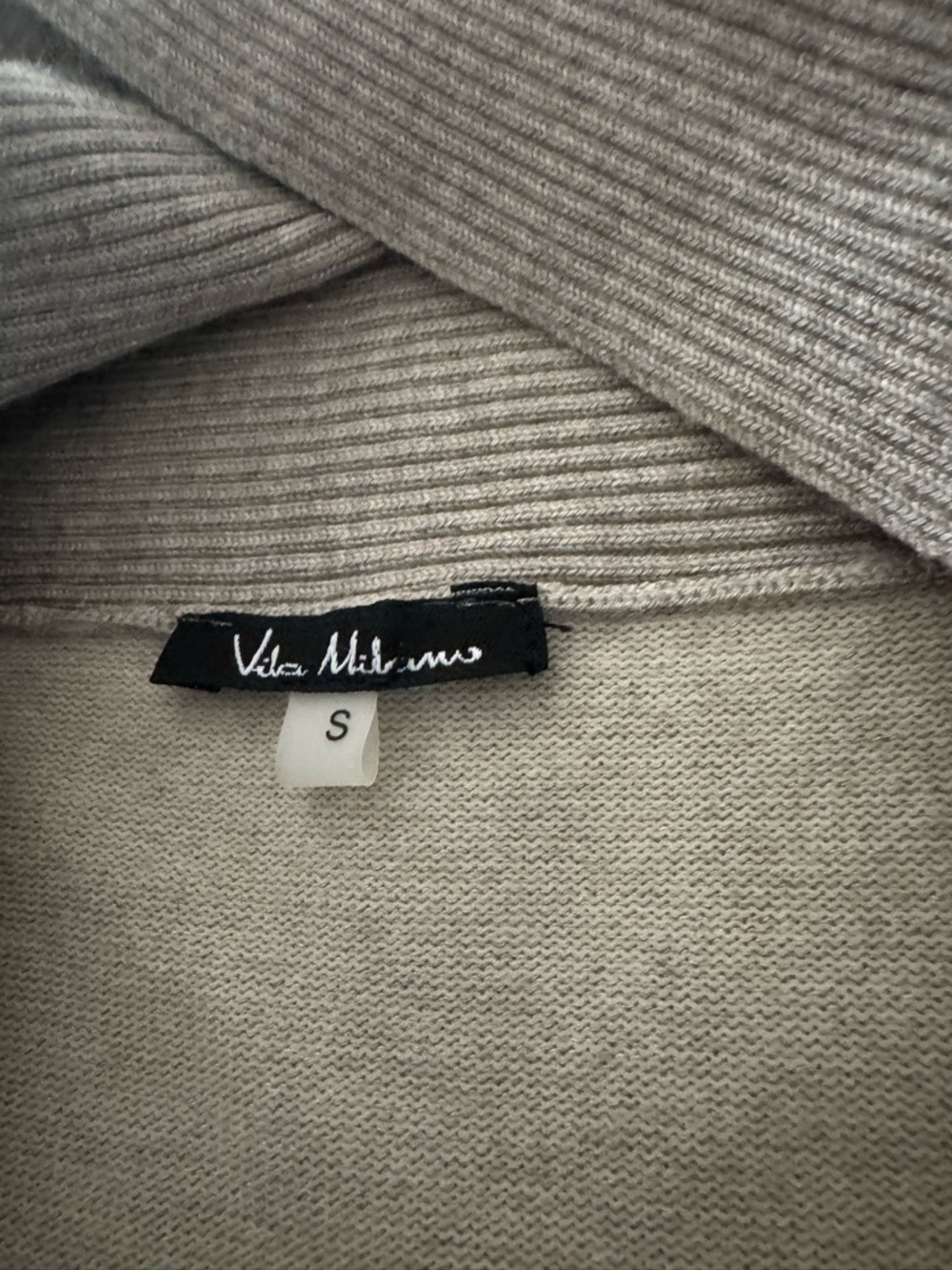 Cozy Open-Front Shawl Collar Cardigan - Light Taupe - Picture 3 of 6